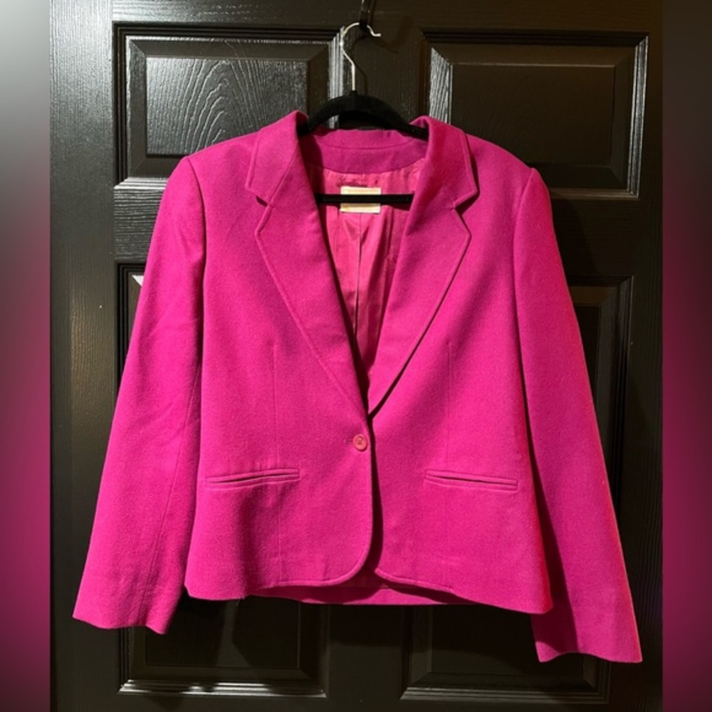 Pendleton 100% Wool Raspberry Blazer - image 1